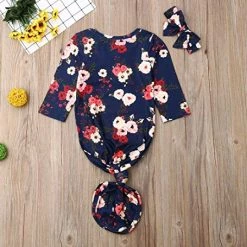 Cheap 🔔 Newborn Baby Long Sleeve Knotted Floral New Coming Home Outfit Toddler Clothes Aa1 Blue 😍 13 Cheap 🔔 Newborn Baby Long Sleeve Knotted Floral New Coming Home Outfit Toddler Clothes Aa1 Blue 😍 -Sleepwear & Robes Sales 51WjaPHMfrL