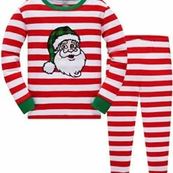 Best Sale 🛒 Kids 🎄 Christmas Pajamas 100% Cotton Toddler 👧 Girls Long Sleeve Elf Pjs Set Boys Xmas Jammies Holiday Clothes Set 3t-10t Elf/green 😀 -Sleepwear & Robes Sales 51YAmtDHK1L. AC