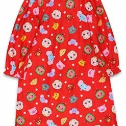 Coupon 🥰 Cocomelon Infant And Toddler 👧 Girls Flannel Granny Gown Nightgown Pajamas Red 😀 -Sleepwear & Robes Sales 51ajWlIUzaL