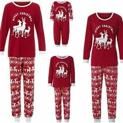 Discount 👏 Holiday Family Pajamas Matching Sets 🎁 Christmas PJs With Mama Bear Printed Romper Plaid Pants Sleepwear 🥰 -Sleepwear & Robes Sales 51bHOuMIPwL. AC