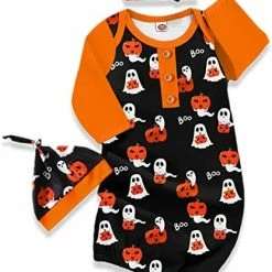 Deals 🌟 Newborn Baby Girl Little Sister Sleeper Gown Stripe Long Sleeve Nightgown Outfit 🧛 Halloween1 🌟 -Sleepwear & Robes Sales 51csv5YdV3L. AC