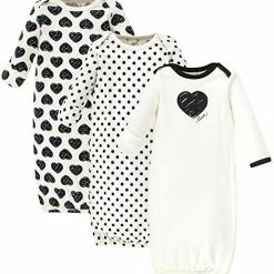 Budget 🥰 Touched By Nature Unisex Baby Organic Cotton Gowns Pink Gray Scribble 🧨 -Sleepwear & Robes Sales 51e PidImL. AC