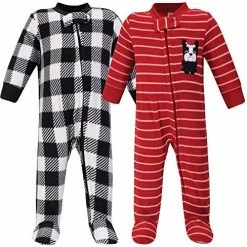 Hot Sale 🤩 Hudson Baby Unisex Baby Fleece Sleep And Play Santa Snowman 🔔 -Sleepwear & Robes Sales 51flYXyhVLL. AC