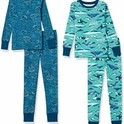 Outlet 🎁 Amazon Essentials Unisex Babies, Toddlers And Kids' Snug-Fit Cotton Pajama Sleepwear Sets Happy Camper 🔔 -Sleepwear & Robes Sales 51hOgIRxsxL. AC