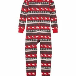 New 🎁 Little Blue House By Hatley Fair Isle Bear & Moose Family Union Suits Kid's Union Suit - Moose Fair Isle 🎉