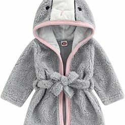 Cheapest 👍 Mubineo Newborn Infant Baby Boy Girl Cute Animal Plush Robe Dinosaur Unisex Bathrobe White Leopard Print 🛒 -Sleepwear & Robes Sales 51kr74H4NqL. AC