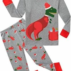 Outlet 🎉 Family Feeling Dinosaur Little Boys Kids Pajamas Sets 100% Cotton Pjs Glow-in-the-dark/6971 ❤️ -Sleepwear & Robes Sales 51o8NABNjL. AC