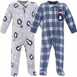 Hot Sale 🤩 Hudson Baby Unisex Baby Fleece Sleep And Play Santa Snowman 🔔 -Sleepwear & Robes Sales 51uwi OSQL. AC