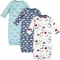 Best reviews of 🎁 Hudson Baby Baby 👧 Girls' Quilted Cotton Gowns 3pk Girl Farm Animals 🌟