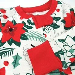 Budget 😀 HonestBaby Baby 2-Pack Organic Cotton Snug-fit Footed Pajamas Butterfly Garden 🎁 -Sleepwear & Robes Sales 51z7relEMzL